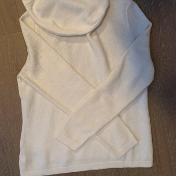 Brooks Brothers 346 100% Cotton Hoodie Cream Sz M - Picture 4 of 9